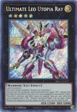 1x (EX) Ultimate Leo Utopia Ray - BROL-EN027 - Secret Rare - 1st Edition YuGiOh - Image 1