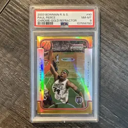 Paul Pierce 2003-04 Bowman Rookies & Stars #90 Chrome Gold Refractor 14/50 PSA 8 - Image 1
