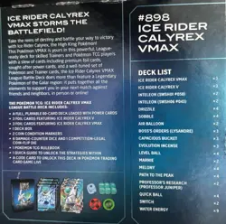 POKEMON TRADING CARD GAME ICE RIDER CALYREX VMAX LEAGUE BATTLE DECK BOX - Image 5