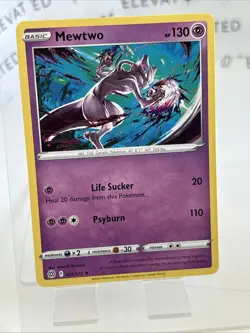 Pokemon Mewtwo Cosmos Holo Rare Promo Brilliant Stars Set 056/172 NM/MINT Card - Image 1