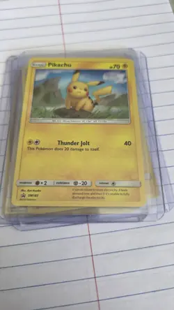 Pokemon Pikachu SM183 Holo Black Star Promo Card NM/M - Image 1