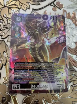 Digimon Card Game Deusmon EX10-073 SR Alt Art Sinister Order - Image 1