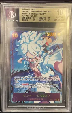 ONE PIECE Card Luffy OP05-119 SEC Alt Art PRB-01 Japanese - BGS 10 - Image 2