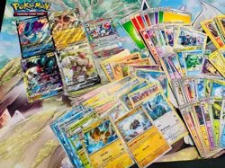 Pokemon: 100 Assorted Card Bundle - with Foils and 5 Ultra Rare (V, GX, EX) - Image 1