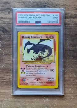 Shining Charizard Neo Destiny #107 2002 Pokemon Card PSA 9 MINT - Image 1