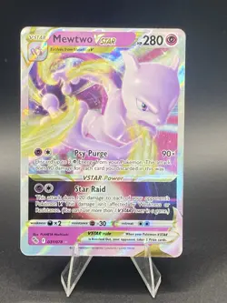 Pokemon Mewtwo Card Error Vstar Miscut Offcenter Factory ERROR 031/078 - Image 1