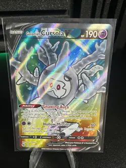 Pokemon Galarian Cursola v TCG Full Art Rare Card Champions Path 71/73 - Image 1