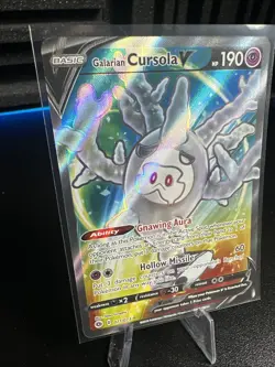 Pokemon Galarian Cursola v TCG Full Art Rare Card Champions Path 71/73 - Image 2