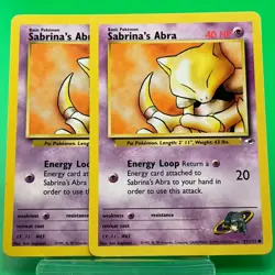 Pokemon TCG Vintage Card Lot Kadabra Abra WOTC 9 Card Lot MP - Image 1