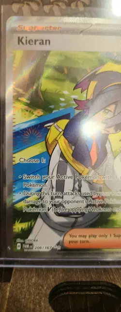 Kieran 206/167 Twilight Masquerade Pokemon Card TCG Secret Rare Holo 30 - Image 3