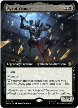 Agent Venom (Extended Art) - 0255 - Marvel's Spider-Man MTG NM/M Ships Now - Image 1