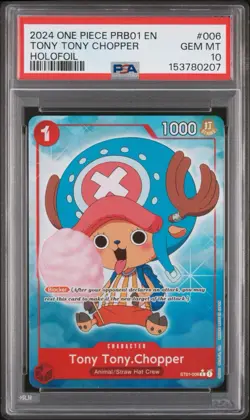 2024 One Piece PRB01 EN Tony Tony Chopper Holofoil #006 PSA 10 GEM MINT - Image 1