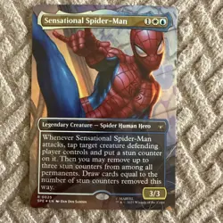 Sensational Spider-Man (Borderless) Marvel's Spider-Man FOIL MTG Magic - Image 2