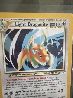 Pokemon Light Dragonite Neo Destiny Holo Rare Card 014/105 - Image 4