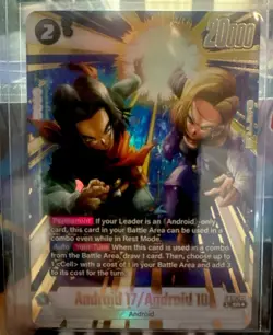 Android 17/18 FB10-102 Alternate Art Cross Force Dragon Ball English Card Fusion - Image 1