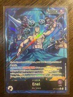 Bandai Enel OP15-058 Special Alternate Art Holo Leader One Piece Card Game ENG - Image 1