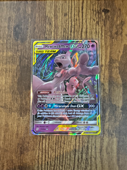 Pokemon TCG Mewtwo & Mew GX Full Art Holo Card 71/236 Unified Minds NM - Image 1
