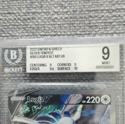 Pokemon Lugia v Alt Full Art Ultra Rare Card 186/195 Silver Tempest - Image 3