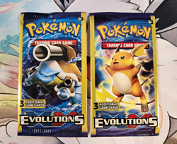 Pokemon TCG Evolutions Mini Booster Pack (2) ENG Blastoise/Raichu 3 Card Packs - Image 1