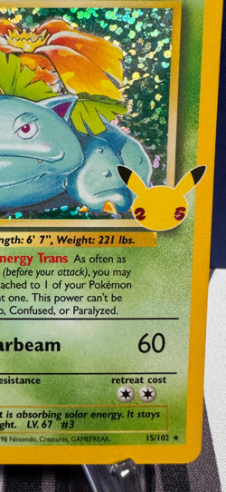 Pokemon TCG Venusaur 15/102 Celebrations 25th Anniversary Card NM SWSH - Image 5