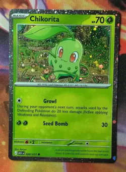Chikorita 8/217 NM Cosmo Holo Promo Ascended Heroes 2026 Pokemon Card - Image 1