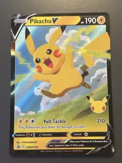 Pikachu V SWSH143 SWSH: Sword & Shield Promo Cards Holo - Image 1