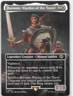 Boromir, Warden of the Tower (Borderless) *Regular* LTR 407 NM-LP - Image 1