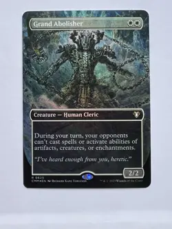 Wizards of the Coast MTG Grand Abolisher CMM #0625 Foil Rare Borderless - Image 1