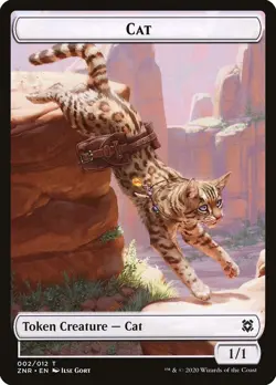 4x Cat Token - NM - Zendikar Rising - SPARROW MAGIC mtg - Image 1