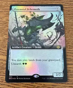 MTG Perennial Behemoth - Extended Art BRO NM FOIL RARE MAGIC THE GATHERING - Image 1