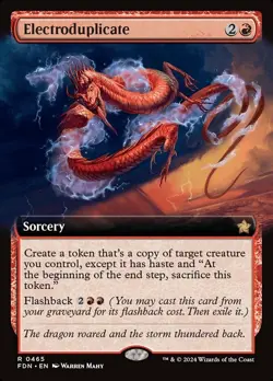 MTG Electroduplicate - Foil - Extended Art, Foundations, Lightly Played, English - Image 1