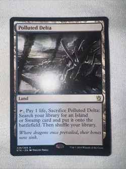 Polluted Delta MTG 239/269 Khans of Tarkir Light Play Near Mint. - Image 1