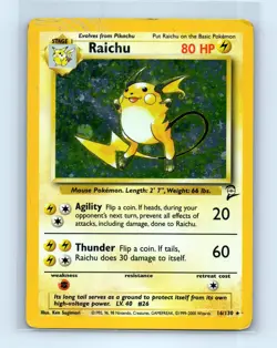 Pokemon tcg Base Set 2 Raichu Moderately played - Image 1