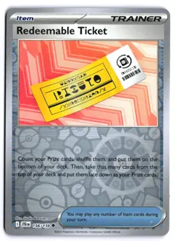 Redeemable Ticket 156/159 SV09: Journey Together Reverse Holofoil EN Pokemon NM - Image 1