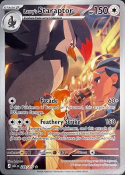 Pokemon TCG: Larry Staraptor 249/217 Ascended Hero’s Illustration Rare - Image 1