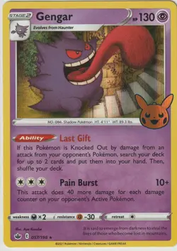 Gengar 057/198 Holo Promo Trick or Trade BOOster Pokemon Holo Near Mint - Image 1