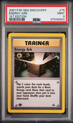 PSA 9 MINT 2001 POKEMON NEO DISCOVERY ENERGY ARK #75 1ST EDITION ENGLISH - Image 1