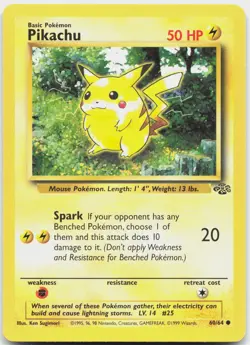 Pikachu 60/64 Common Jungle Pokemon Lightly Played - Image 1