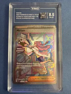 Miriam 251/198 SIR 2023 Pokemon Scarlet & Violet Full Art TAG 8.5 NM MT+ - Image 1