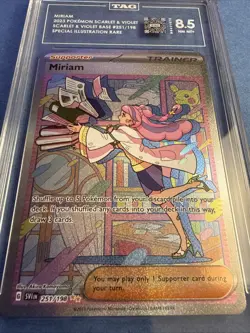 Miriam 251/198 SIR 2023 Pokemon Scarlet & Violet Full Art TAG 8.5 NM MT+ - Image 4