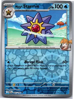 Misty's Starmie 047/182 Uncommon Destined Rivals Pokemon Reverse Holo Near Mint - Image 1