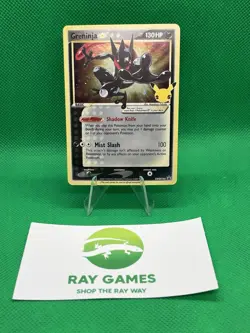 Pokemon TCG Greninja Gold Star SWSH144 Celebrations Black Star Promo Holo NM - Image 1