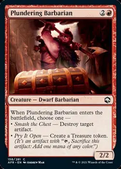 Plundering Barbarian - Near Mint MTG Adventures in the Forgotten Realms - Image 1