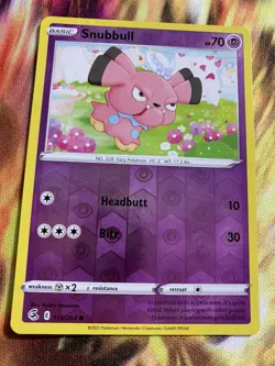 SNUBBULL 115/264 POKEMON SWSH08: FUSION STRIKE COMMON REVERSE HOLO NM - Image 1