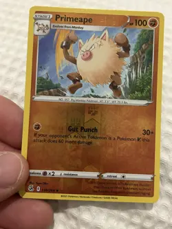Pokemon Fusion Strike Primeape 134/264 Reverse Holo. - Image 1