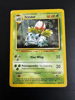 Ivysaur 30/102 Uncommon Base Set Unlimited Pokemon MP - Image 1