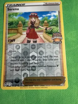 RARE Pokemon TCG Serena 164/195 Regional Staff Promo Reverse Holo English - Image 2