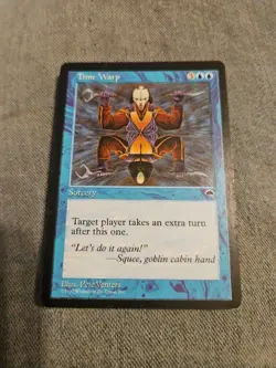 Vintage 1997 MTG Tempest Time Warp Card NM - Image 1