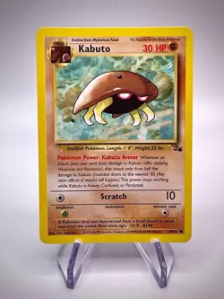 Pokemon TCG Kabuto Fossil 50 Regular Unlimited Common - Image 1