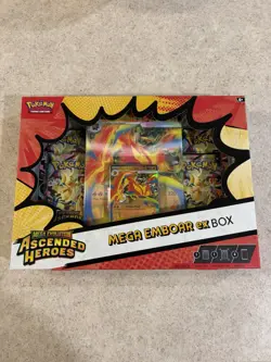 Pokemon Ascended Heroes Mega Emboar ex Box SEALED/NEW - Image 3